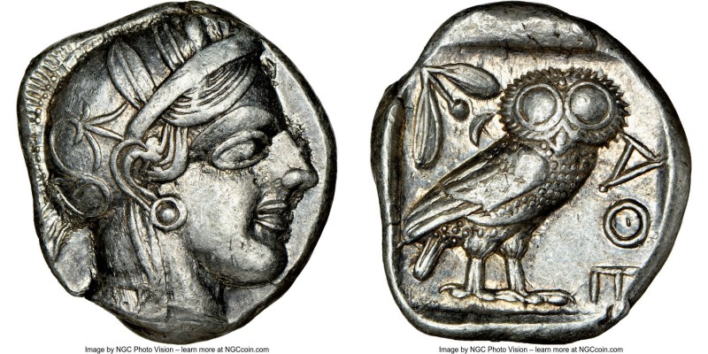 ATTICA. Athens. Ca. 440-404 BC. AR tetradrachm (23mm, 17.12 gm, 7h). NGC Choice ...