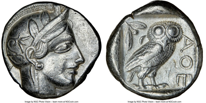 ATTICA. Athens. Ca. 440-404 BC. AR tetradrachm (23mm, 17.17 gm, 9h). NGC Choice ...