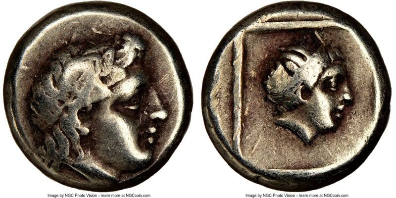 LESBOS. Mytilene. Ca. 377-326 BC. EL sixth-stater or hecte (10mm, 5h). NGC Choic...