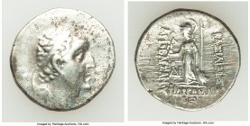 CAPPADOCIAN KINGDOM. Ariobarzanes I Philoromaeus (96-63 BC). AR drachm (18mm, 4.17 gm, 1h). VF. Eusebeia under Mount Argaeus, dated Year 15 (81/0 BC)....