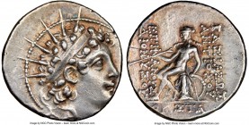 SELEUCID KINGDOM. Antiochus VI Dionysus (144-142 BC). AR drachm (18mm, 11h). NGC XF. Antioch on the Orontes, dated Seleucid Era 170 (143/2 BC). Diadem...