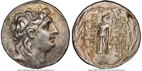 SELEUCID KINGDOM. Antiochus VII Euergetes (Sidetes) (138-129 BC). AR tetradrachm (28mm, 1h). NGC XF. Antioch on the Orontes. Diademed head of Antiochu...