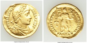 Valentinian I, Western Roman Empire (AD 364-375). AV solidus (22mm, 4.29 gm, 6h). VF, edge bend, graffiti. Antioch, First Period, 4th officina, ca. 25...