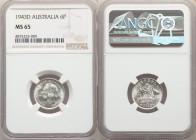 George VI 5-Piece Lot of Certified 6 Pence 1943-D MS65 NGC, Denver mint, KM38. Lustrous untoned gems. Sold as is, no returns. 

HID09801242017

© ...