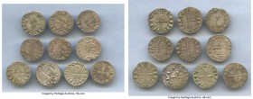 Principality of Antioch 10-Piece Lot of Uncertified Bohemond Era "Helmet" Deniers ND (1163-1201) VF, 18mm. Average weight 0.89gm. Sold as is, no retur...