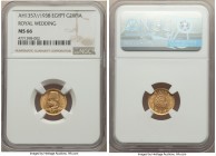Farouk gold "Royal Wedding" 20 Piastres AH 1357 (1938) MS66 NGC, British Royal mint, KM370. Mintage: 20,000. One year type issued for the Royal weddin...
