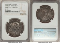 William & Mary 1/2 Crown 1689 XF45 NGC, KM472.1. First bust, First shield, pearls, no frosting. 

HID09801242017

© 2020 Heritage Auctions | All R...
