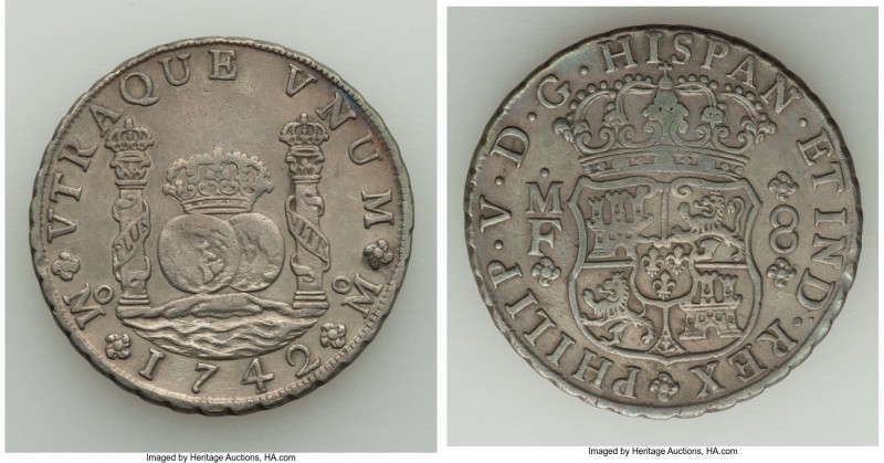 Philip V 8 Reales 1742 Mo-MF XF, Mexico City mint, KM103. 38.4mm. 26.81gm. 

H...