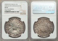 Ferdinand VII Royalist Counterstamped "LCM" 8 Reales ND (1815-1821) XF45 NGC, KM194.2. C/S (AU Strong). Countermarked on Chihuahua 8 Reales of indeter...