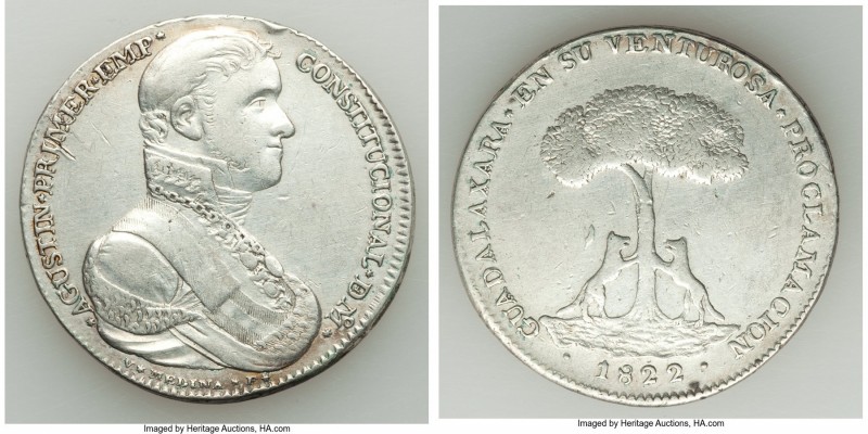 Augustin I Iturbide silver "Guadalajara Proclamation" Medal 1822 VF (Mount Remov...