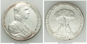 Augustin I Iturbide silver "Guadalajara Proclamation" Medal 1822 VF (Mount Removed, Cleaned), Grove-27a. 39.5mm. 26.32gm. By V. Medina. AUGUSTIN PRIME...