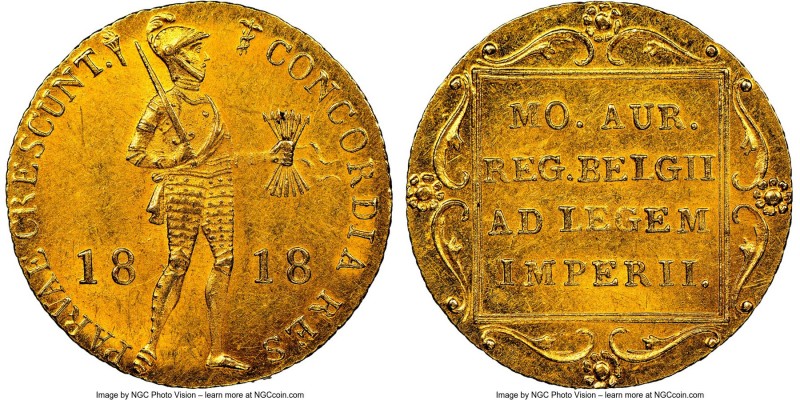 Willem I gold Ducat 1818 MS63 NGC, Utrecht mint, KM50.1.

HID09801242017

© ...