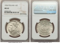 Republic 10 Zlotych 1936-(w) MS62 NGC, Warsaw mint, KM-Y29. 

HID09801242017

© 2020 Heritage Auctions | All Rights Reserve