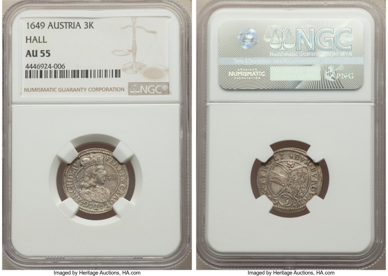 3-Piece Lot of Certified Assorted Issues NGC, 1) Austria: Ferdinand Karl 3 Kreuz...