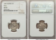 3-Piece Lot of Certified Assorted Issues NGC, 1) Austria: Ferdinand Karl 3 Kreuzer 1649 - AU55, Hall mint, KM852 2) Great Britain: Victoria 6 Pence 18...