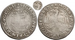 Zygmunt I Stary, Trojak Kraków 1528 - Orzeł w lewo - RZADKOŚĆ R5