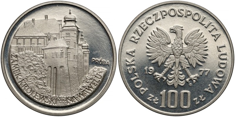 Próba NIKIEL 100 złotych 1977 Zamek na Wawelu - od boku
 
Reference: Parchimow...