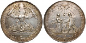 Śląsk, Wrocław, Medal ślubny bez daty (1660/83) - J. Buchheim
