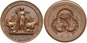 1858 r. Medal BRĄZ Towarzystwo Rolnicze w Królestwie Polskim