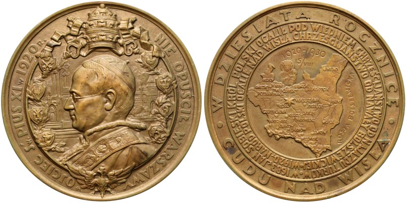 Medal Cud nad Wisłą / papież Pius XI 1930 r. (Koźbielewski)
 Medal autorstwa St...