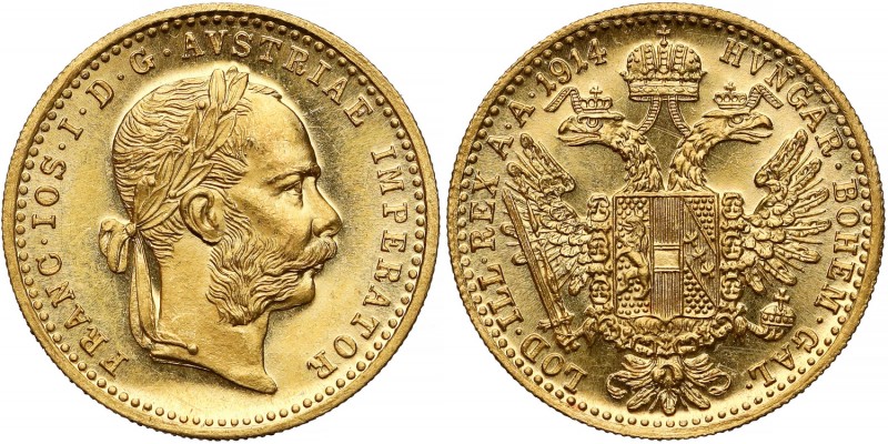 Austria, Franz Joseph I, Ducat 1914
Austria, Franciszek Józef I, Dukat 1914
 Z...