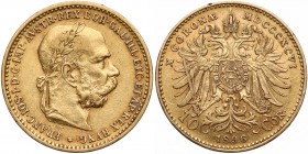 Austria, Franz Joseph I, 10 corona 1896