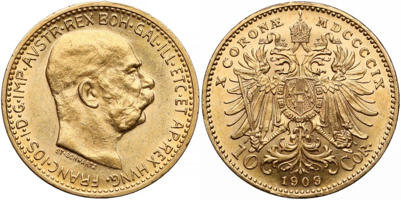 Austria, Franz Joseph I, 10 corona 1909 - Schwartz
Austria, Franciszek Józef I,...