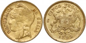 Chile, 5 pesos 1895 So