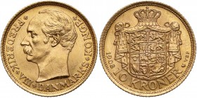 Denmark, Frederik VIII, 10 kroner 1908
