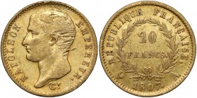 France, Napoleon I, 20 francs 1807, Paris