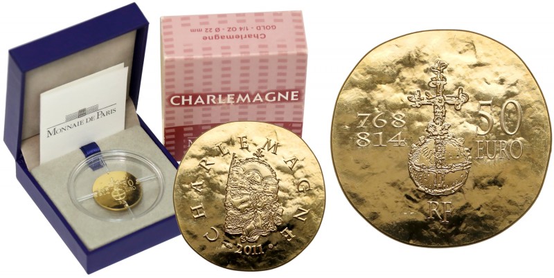 France, 50 euro 2011 - Charle Magne
Francja, 50 euro 2011 - Karol Wielki
 Oryg...