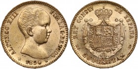 Spain, Alfonso XIII, 20 pesetas 1890
