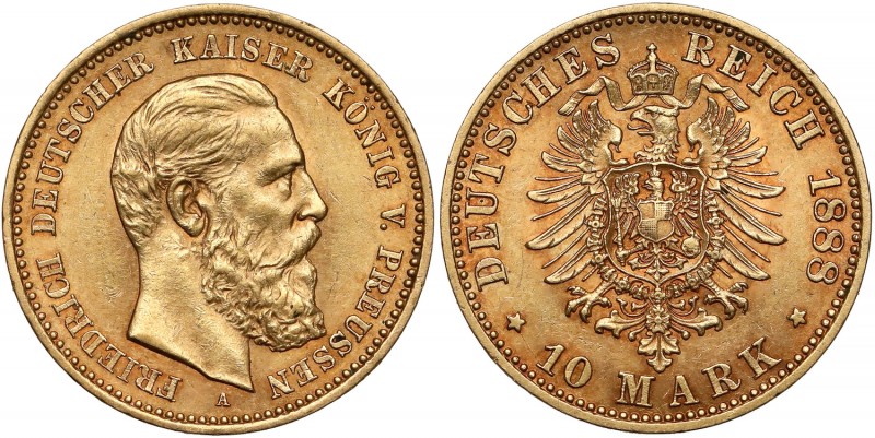 Germany, Preussen, 10 mark 1888 - Friedrich III
Niemcy, Prusy, 10 marek 1888 - ...