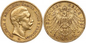 Germany, Preussen, 20 mark 1891