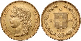 Switzerland, 20 francs 1891