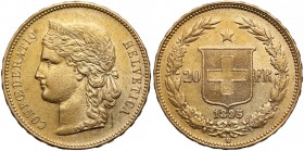 Switzerland, 20 francs 1895 B