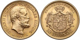 Sweden, Oscar II, 10 kronor 1901