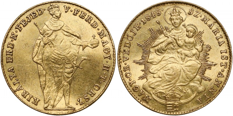 Hungary, Ferdinand I, Ducat 1848, Kremnitz
Węgry, Ferdynand I, Dukat 1848
 Zło...