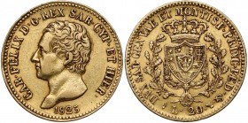 Italy, Sardinia, Carlo Felice, 20 lire 1825