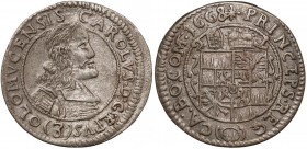 Austria, Ołomuniec, Karol II z Lichtenstein, 3 krajcary 1668