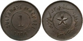 Brunei (Sułtanat), Hashim Jalilul Alam, 1 cent AH1304 (1887)
