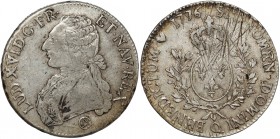 France, Louis XVI, Écu 1776 Q, Perpignan