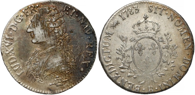 France, Louis XVI, Écu 1783 B, Rouen
Francja, Ludwik XVI, Écu 1783-B, Rouen
 ...