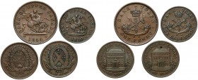 Canada, One & half penny 1844-1854 - Upper Canada, Montreal (4 pcs)