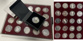 Canada, Set of 20 silver collector coins + Vanuatu (total 21pcs)
