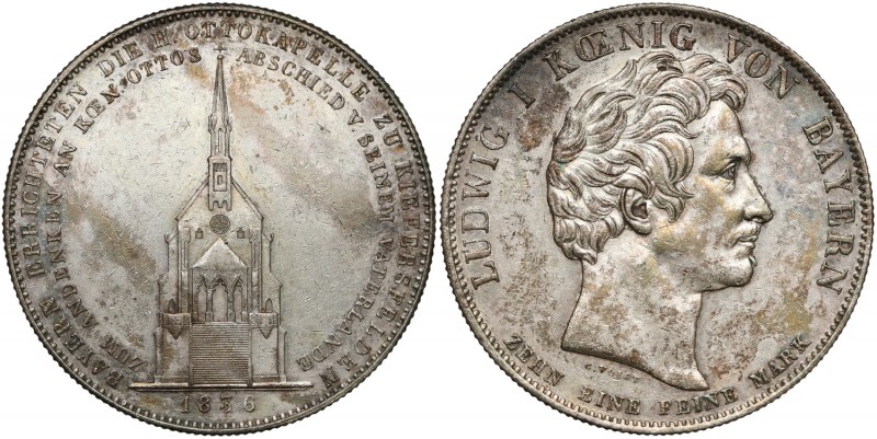 Germany, Bayern, Taler 1836 - Otto-Kapelle
Niemcy, Bawaria, Talar pamiątkowy 18...