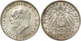 Niemcy, Bawaria, 3 marki 1914-D