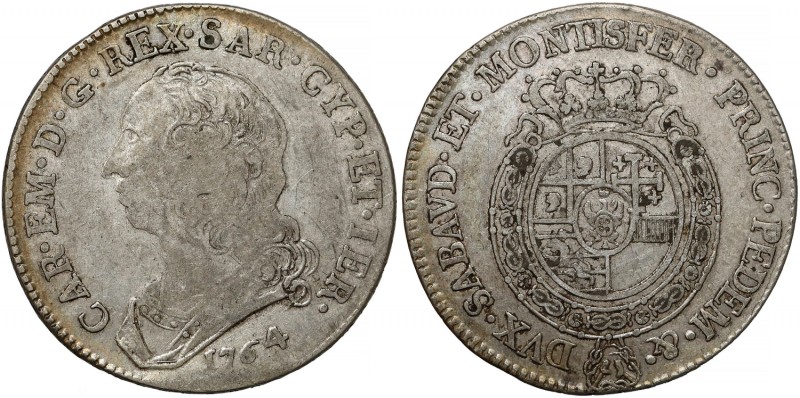 Italy, Duchy of Savoy, Carlo Emanuele III, 1/2 scudo 1764
Włochy, Księstwo Saba...