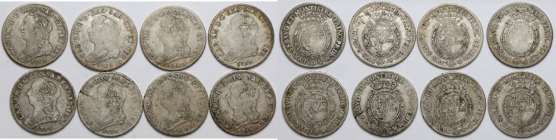 Italy, Duchy of Savoy, Carlo Emanuele III, 1/4 scudo 1755-68 (8 pcs)
Włochy, Ks...