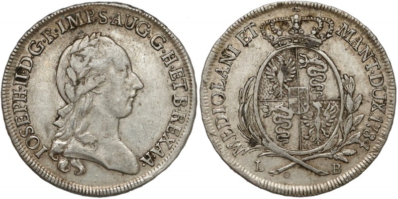 Italy, Duchy of Milan, Joseph II, 1/2 scudo 1784 LB
Włochy, Księstwo Mediolanu,...